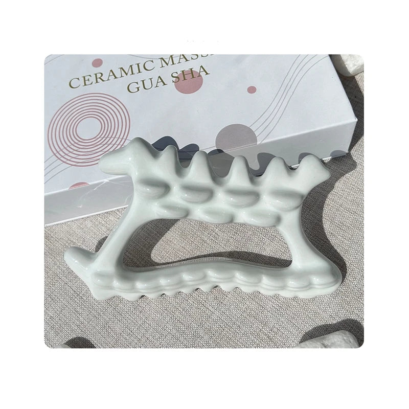 DIY New Design Portable Scraping Board Ceramic Guasha Tool Massage Products Ceramic Guasha Tool