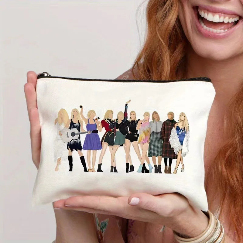 Xuerry Wholesale Women Eco-Friendly Recycled Cotton Blank Canvas Custom Logo Printed Travel Makeup Bag With Zipper