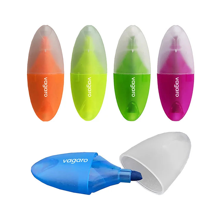 Hot Sale Factory Supply School Office Mini Highlighter 6 in 1 Stackable Neon Marker 1.0mm Plastic for Kids