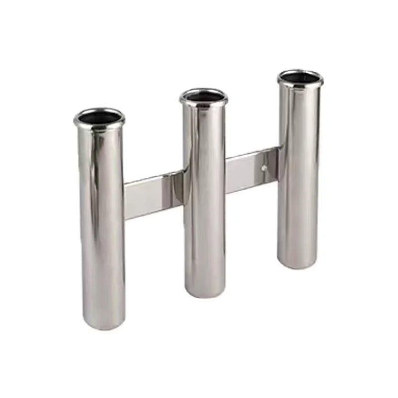 Hot Sale High Quality Fishing Boat Rod Holder Clamp-On 316 Stainless Steel 3 Tubes Fishing Rod Holders for Sale