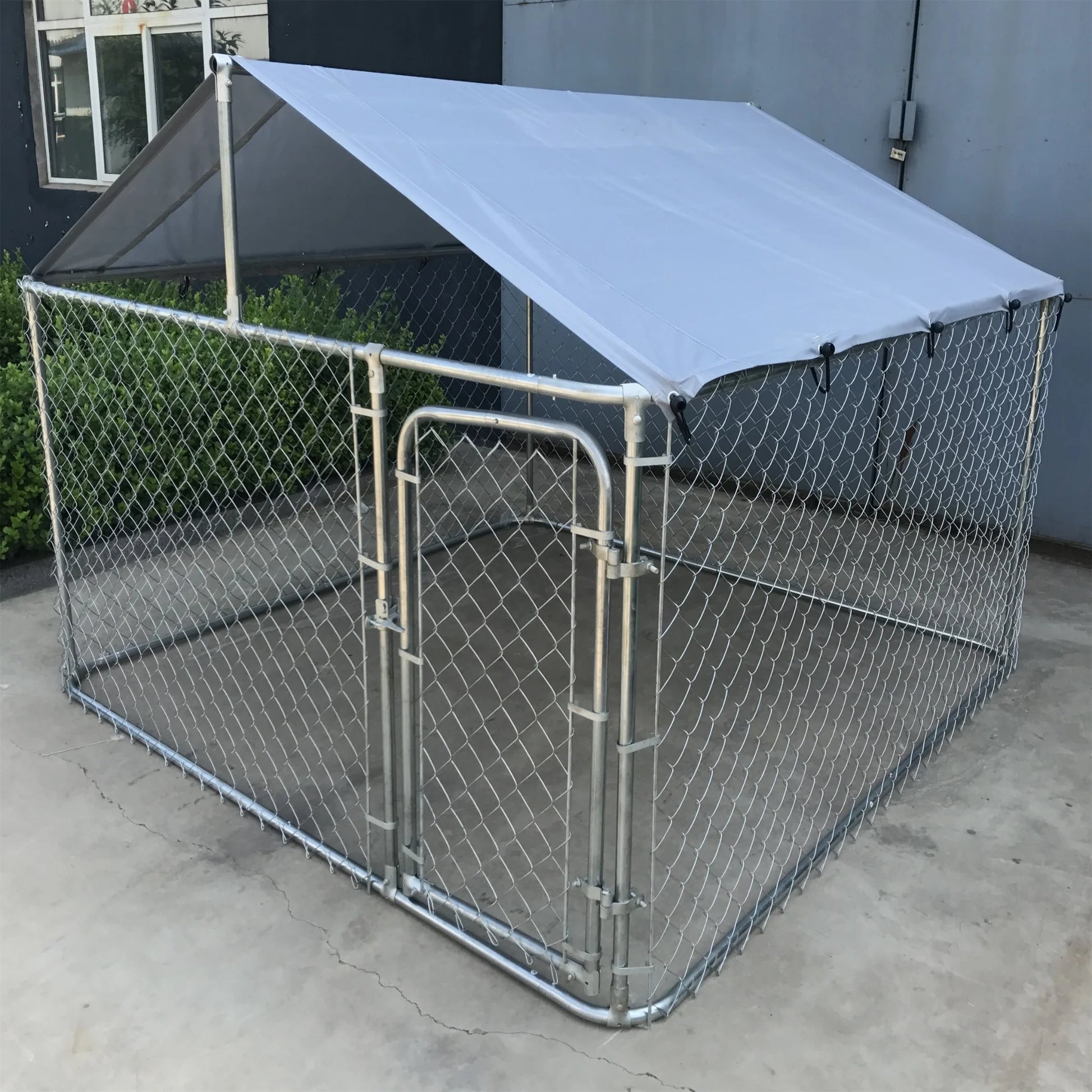 Indoor/Outdoor Steel Door Cage Pet Exercise Pen Fence Outdoor Chain Link Kennel Dog Run Product Genre Pet Houses
