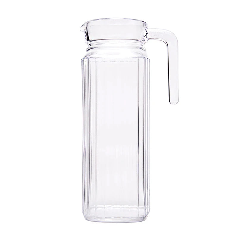 Hxglass Water Kettle Summer Borosil clear 1.1L Glass Pitchers Jug with Lids for Cold and Hot Water