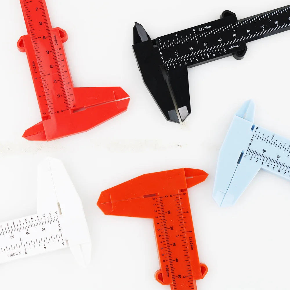 0-100mm 0-120mm Mini Plastic Jewelry Measuring Calipers Vernier Caliper for Inner Outer Diameter Jewelry Tools Equipment