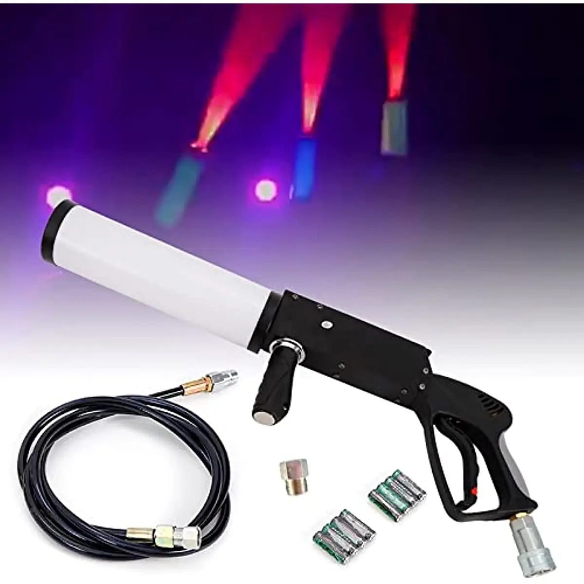 Topflashstar LED RGB CO2 Cannon Fog Machine Hand Gun Hot Sale CO2 Jet Machine for Party Nightclub Music Festival