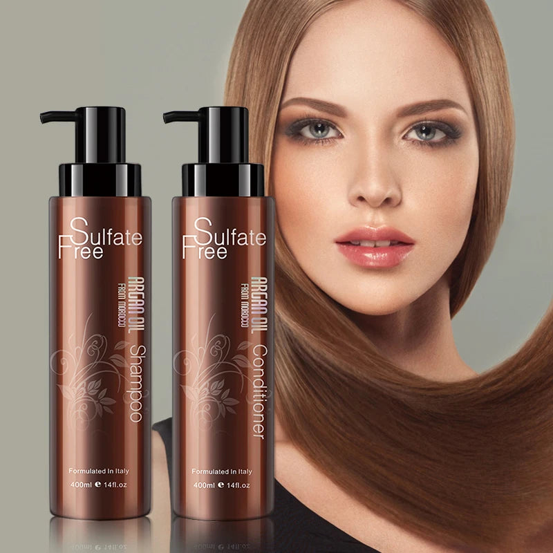 NUSPA Private Label Sulfate Free Morocco Argan Oil Smooth Hair Shampoo and Conditioner