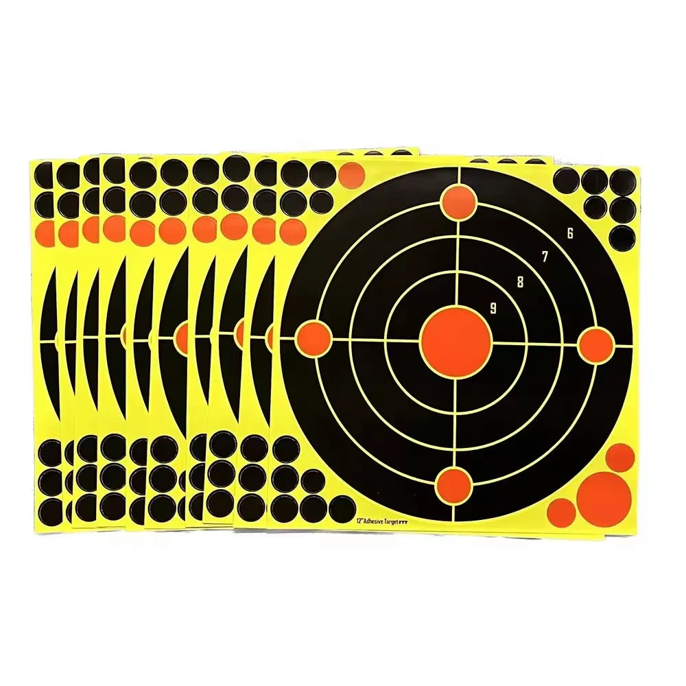 12x12 Splatter Burst Sticker Target Reactive Color-Impact Classic Pattern Sports Shooting Hunting Game Self Adhesive Targets