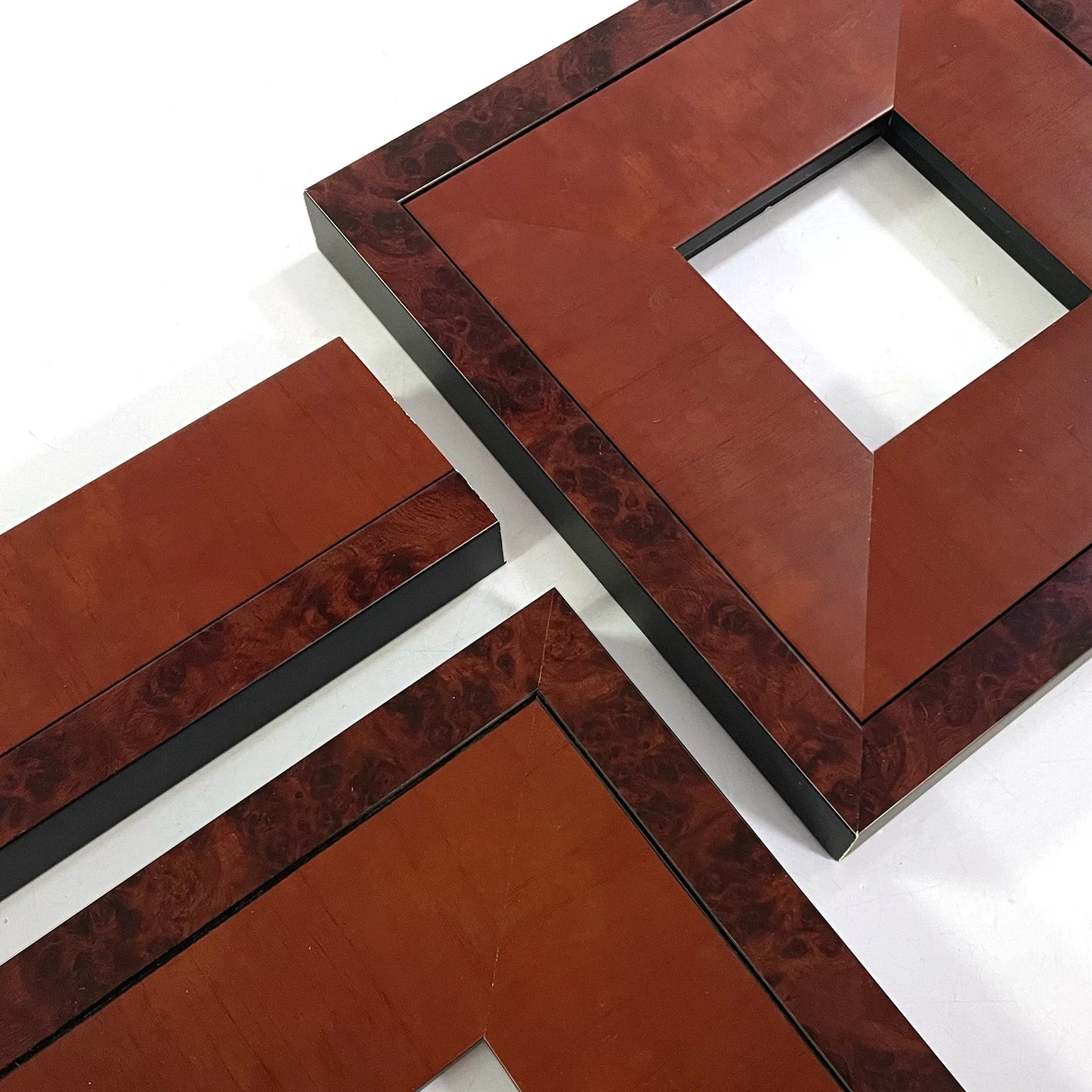 Great Quality OEM ODM Simple Modern Red Smudge Effect Solid Wood Photo Frame Large Art Decor Home Gallery Plexiglass Backboar