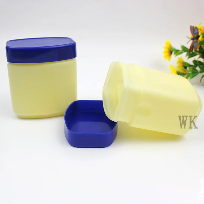 Factory Custom Printing 100g 200g 400g Empty PE Plastic Petroleum Jelly With PP Flit Cap Paste Jar Cosmetic Packaging