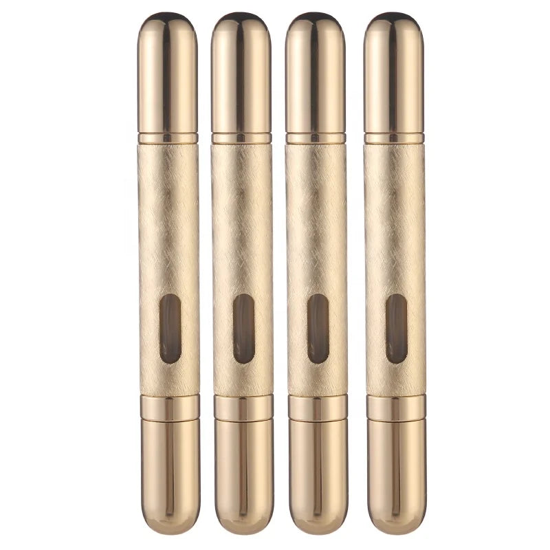 Wholesale New Design 10ml Double Sided Aluminum Perfume Atomizer&Roller Bottle&5ml Metal Leakproof Roller Parfum Oil Bottle