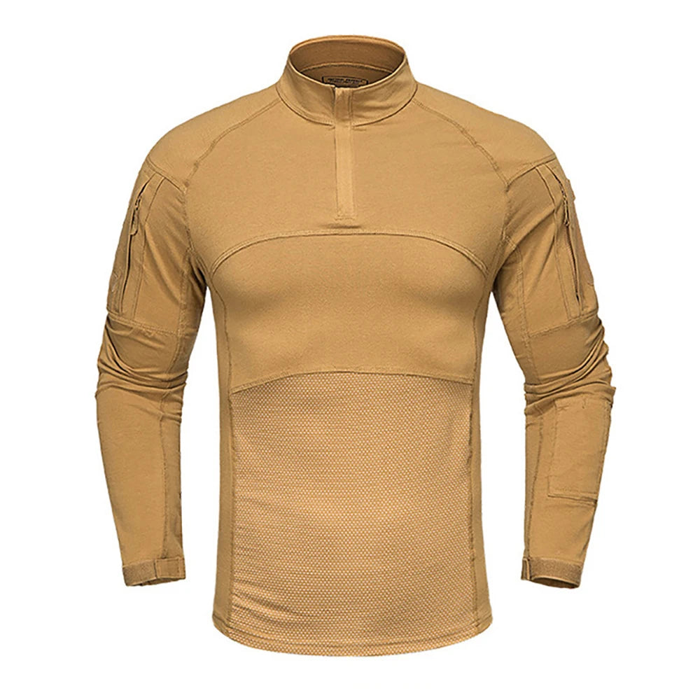ACS Tactical Uniform Black Camouflage Hunting Field Top Quick Dry Feature Knitted Fabric Frog Shirt