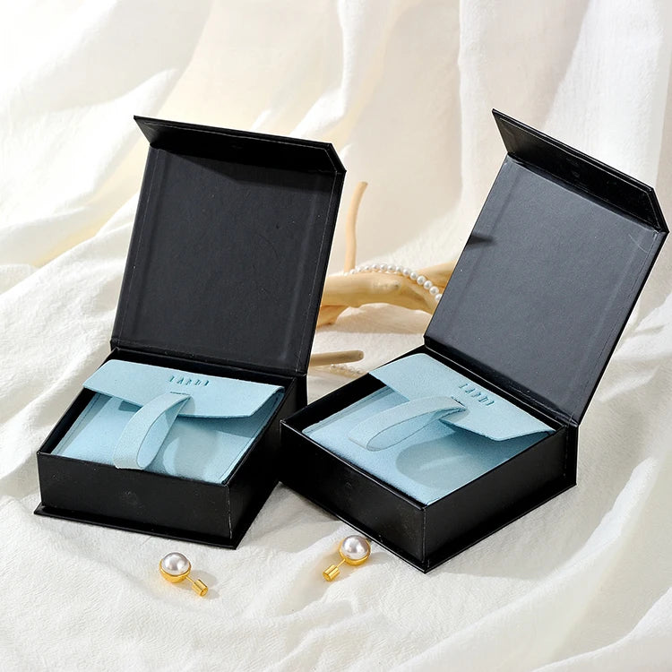 High Quality Microfiber Half-Covered Jewelry Pouch with Custom Logo Anti-Tarnish Storage Container