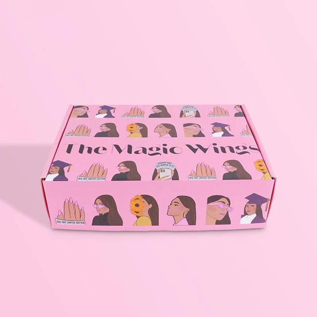 Recyclable Custom Printed Pink Corrugated Paper Box Wholesale Rigid Gift Box with Matt Lamination