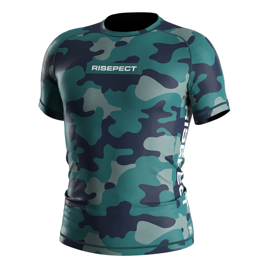Side Mesh Men's Fight Rashguard Quick-Dry Flat Lock Stitching for Chafe-Free MMA and Grappling