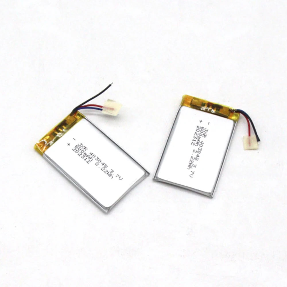 JXR Li Polymer Battery Pouch 403048 JXR403048 3.7v 600mAh 4x30x48mm 800 Cycles for Digital Camera