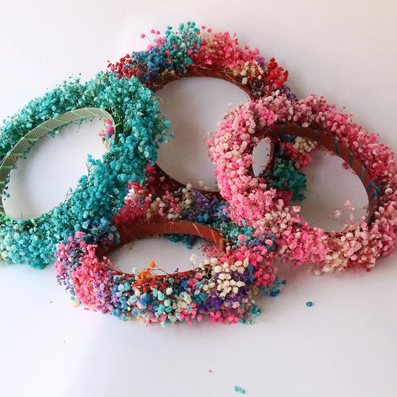 Wholesale Bulk Festival Head Decoration Natural Forever Rose Preserved Decorative Wreaths and Plants Dried Gypsophila Flowers