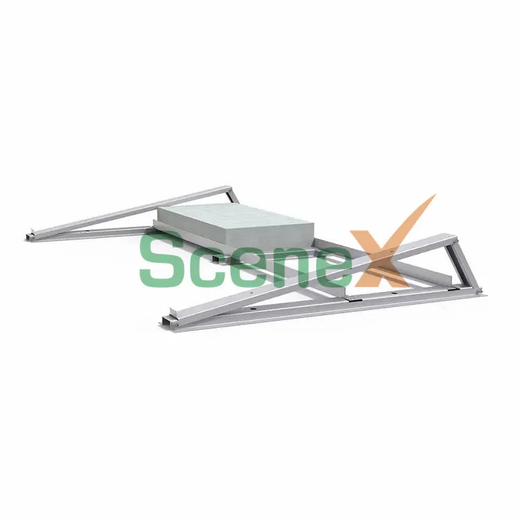 EAST&WEST Al6005-t5 Triangle Ballasted Solar Mounting System with 10-Year Warranty for Ground and Flat Roofs
