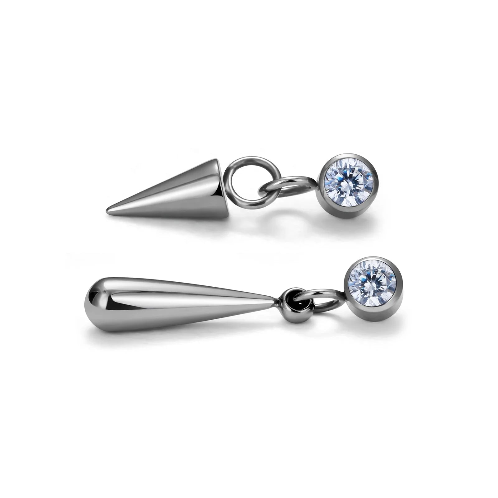 ASTM F136 Titanium Children's Orthodox Labret Piercing Jewelry Gold Multiple Color Cone Dangle Flat Internally Threaded Fashi