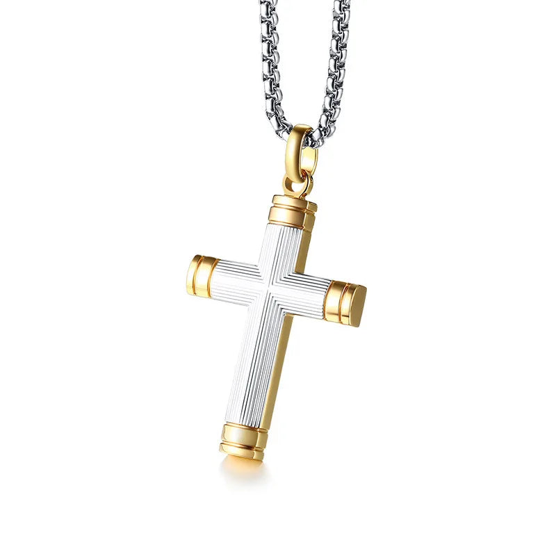 Custom Design Jewelry  Men Cross Necklaces Stainless Steel Cross Pendants Religious Jewelry
