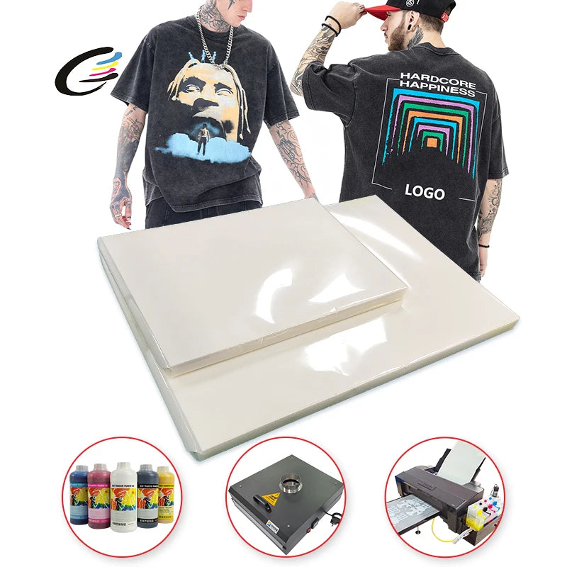 Dtf Paper Transfer Pet Film A3 A4 A3+ Sheet T-shirt Heat Transfer DTF FILM for Epson L1800 R1390 R805 Dtf Digital Inkjet Prin