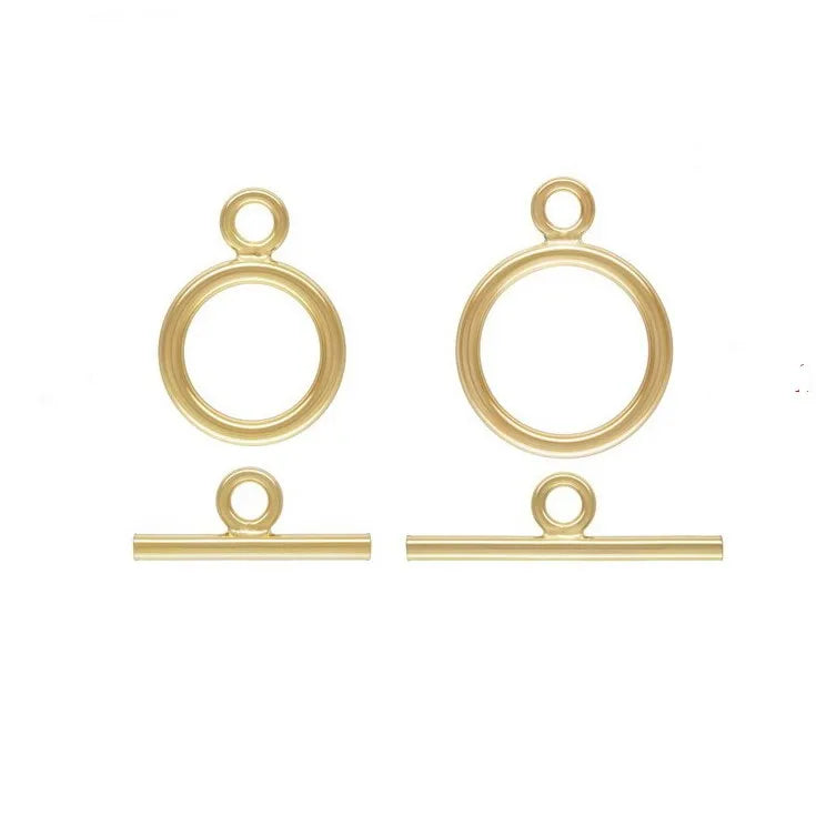 Non Tarnish GF 14K Gold Filled Toggle Ring Bar Clasp for Necklace Bracelet Jewelry Making Findings Accessories