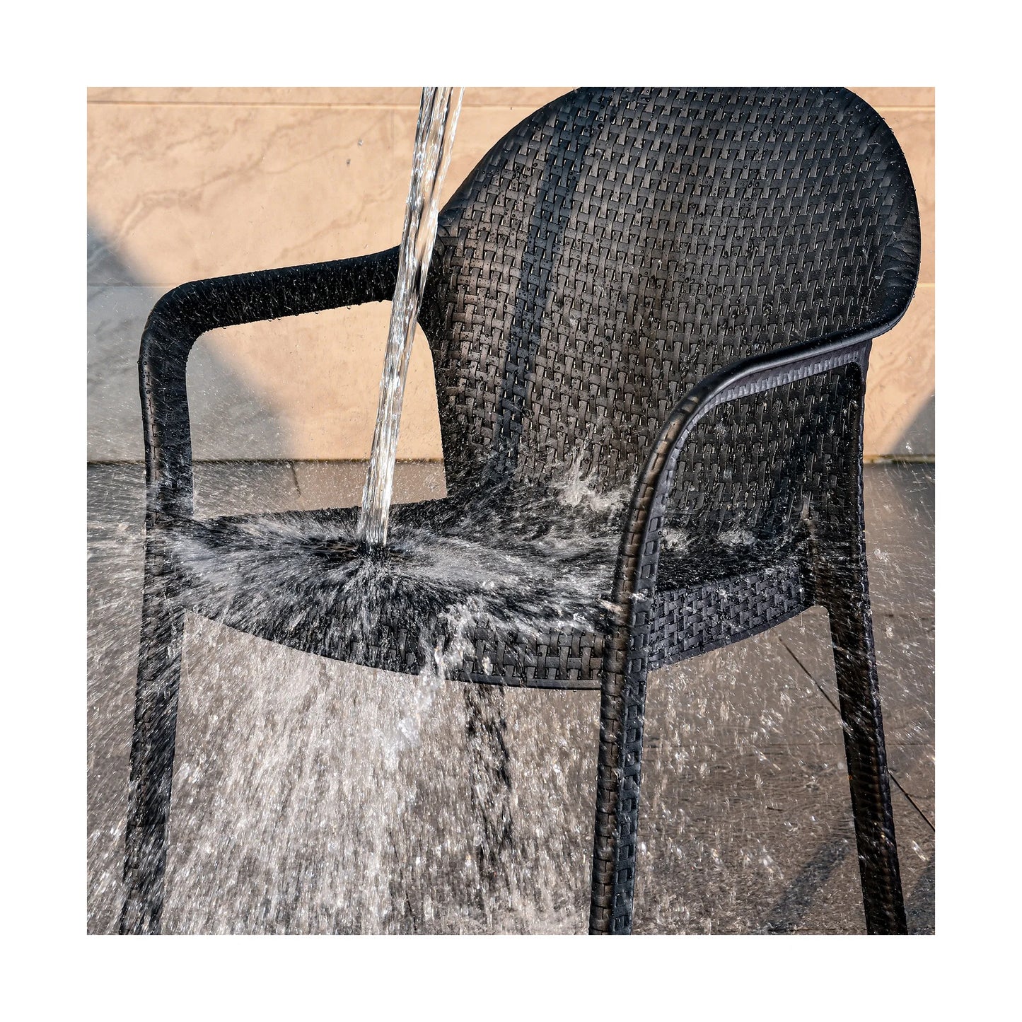 MOJIA Newest High-end Plastic Chair Stackable Heavy Chairs for Outdoor Indoor Living Room Dining Room Garden
