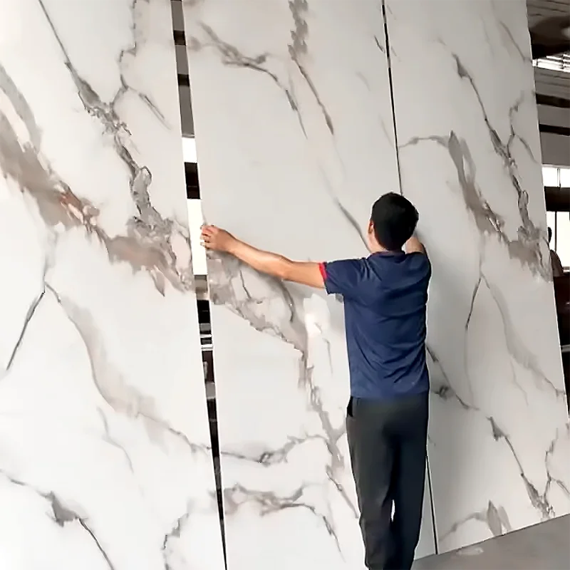 DEMAX  Wpc Wall Panel Wood Veneer Marble Sheets Bamboo Charcoal Graphic Design Modern Apartment Carbon Crystal Board