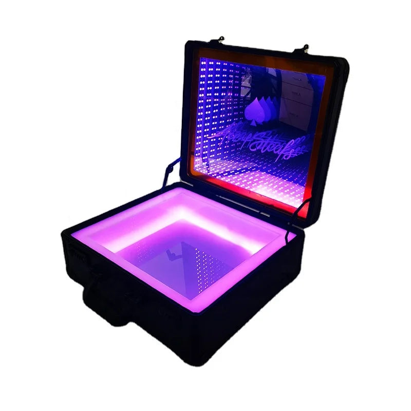 Customized Logo Multi-color LED Flashing Steak Carry Case Reusable Disposable Bar Accessory Rechargeable Battery Remote Contr