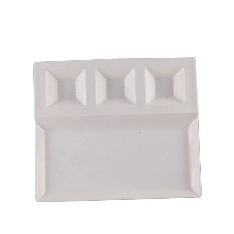 Factory Wholesale Restaurant Tableware 4 Sections Large White 4 Compartment Melamine Dinner Plate