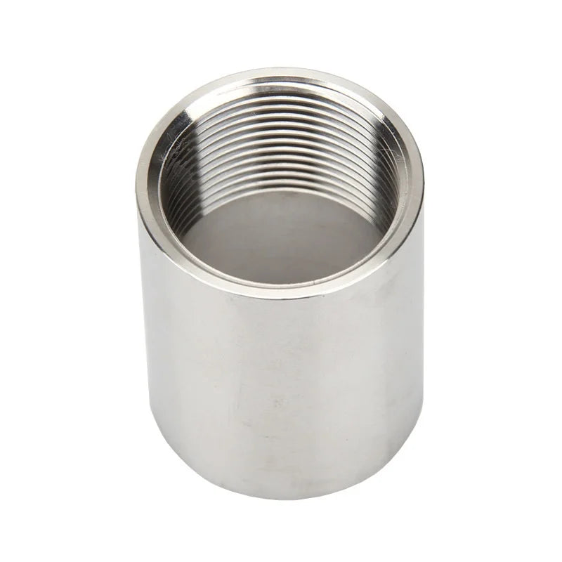 304 316L Stainless Steel Pipe Fittings Double Internal Thread Water Pipe Connector Straight 1/2\ 3/4\ 1 Inch Sizes Low Profile
