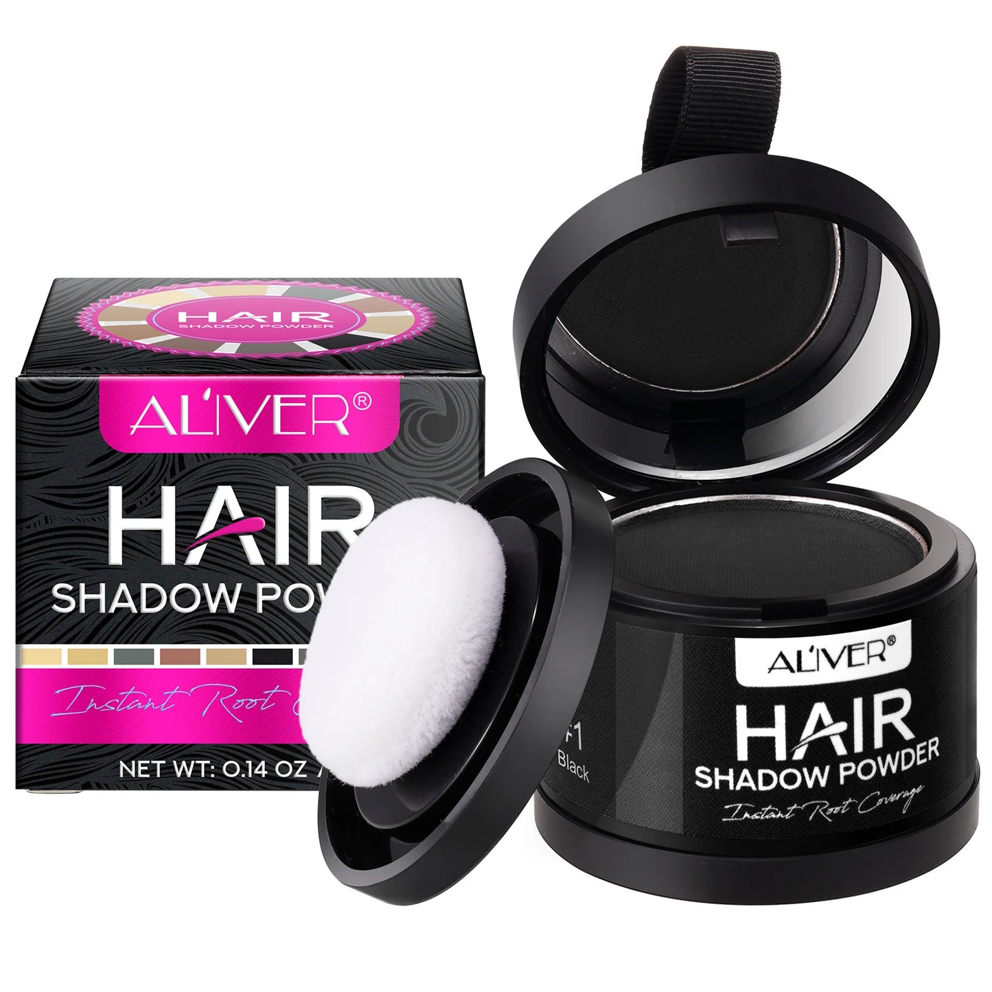 ALIVER 10 Colors Hair Shadow Powder Waterproof Hairline Powder Root Touch up Hair Color for Gray Coverage for Women & Men