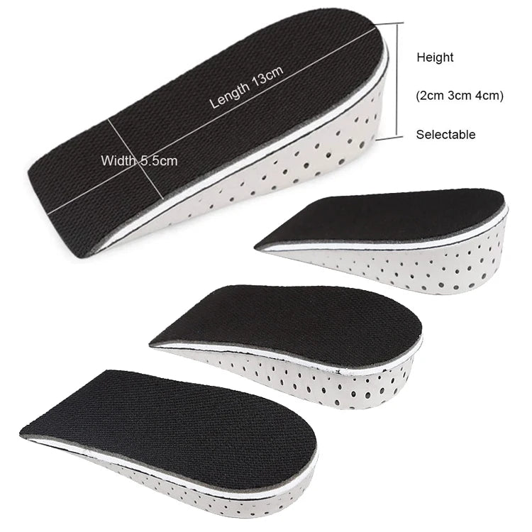 Memory Foam Height Increasing Insoles Invisible Heel Lift Shoe Pad Enhances Height Increase Elevator Insoles for Shoe