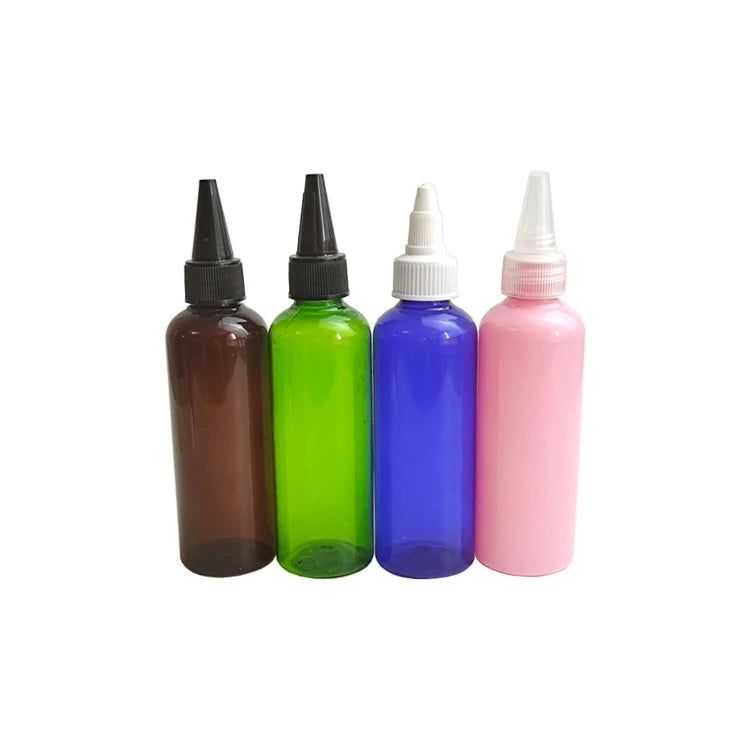 120ml Custom Plastic Bottle With Twist Top 4oz Squeeze Bottle for Hair Oil