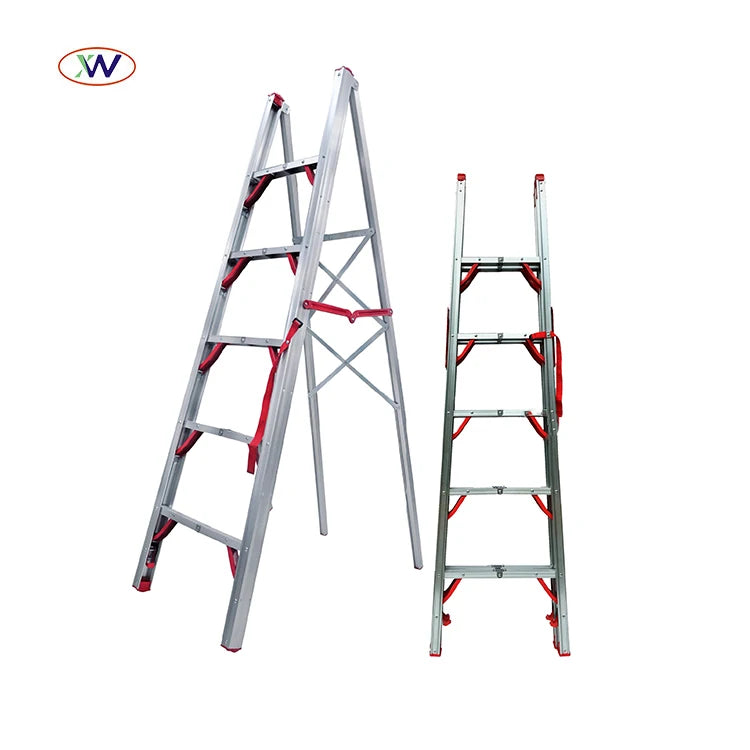 5.8Ft Folding Ladder Multi-Purpose Scaffold Ladder Aluminum  Stick Ladder