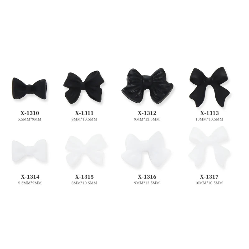 Bow 3D Nail Art Decorations Resin Color Bowknot Deco Parts Beautiful Bow Ribbon Nail Art Accessories Nail Charms