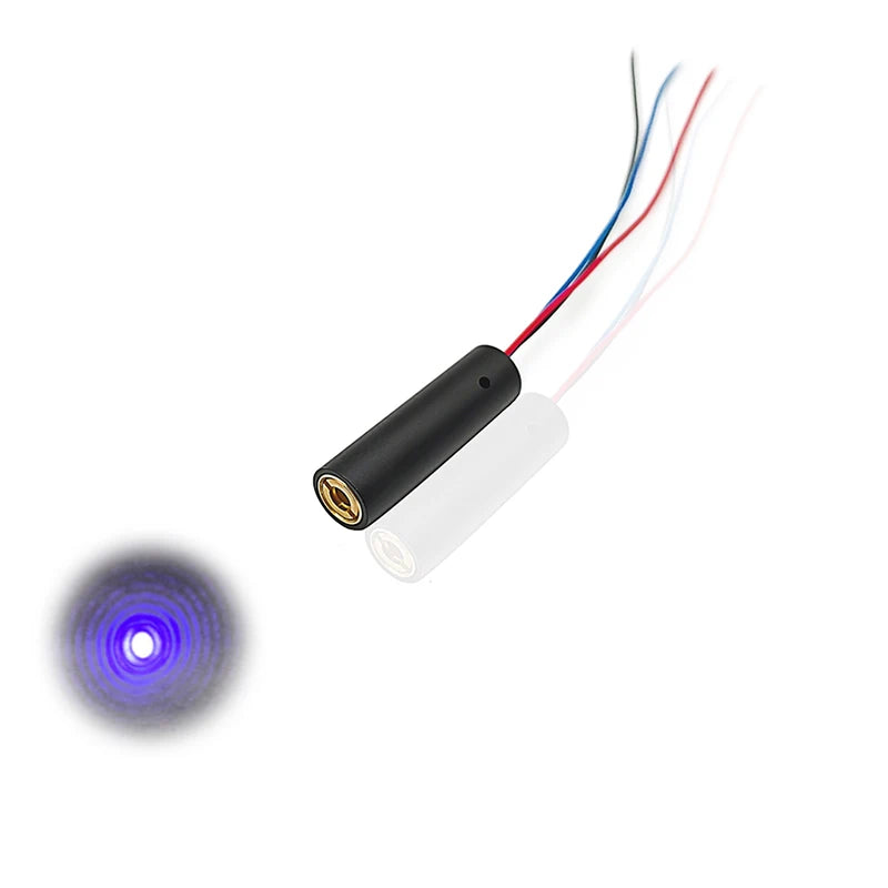 New Compact Mini Adjustable Focusing D10mm 405nm PMMA Lens Blue Violet Dot TTL Industrial Grade Laser Module
