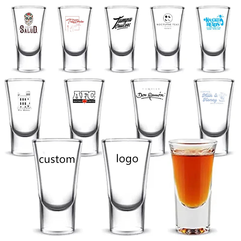 Hxglass Thickened Base 30ml Glass White Wine Cup Bullet Mini Small Shot Whisky Glass Tequila Sake Cup