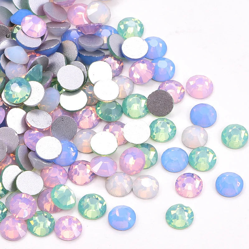 Manufacturers Wholesale High Quality Flat Crystal Glass Protein Mixed Colour Rhinestones DIY Nail Clothing Accessories