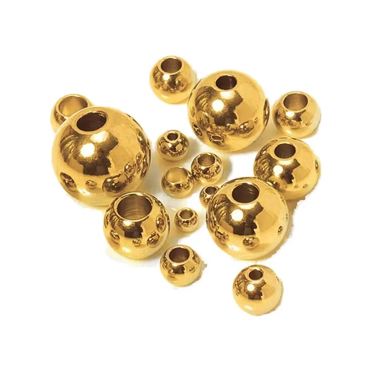 Stainless Steel Round Ball Spacer High Quality 2mm Round Bead Jewelry Findings Beads Round Metal Spacer Bead for Jewelry Maki