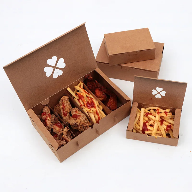 Fried  Box Fast Food Packaging Chicken Paper Boxes Customize Logo