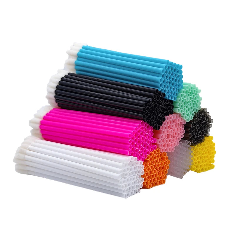 Cotton Cleaner Cosmetic Beauty Scrub Makeup Lint Hollow Wand Lip Lipstick Applicator Brush Disposable Tool Handle Gloss