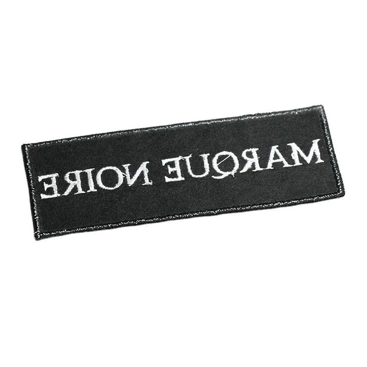 Custom OEM Embroidered Name Patches Manufacturer Iron on Sew on Badges for Apparel Brand Uniform Corporate