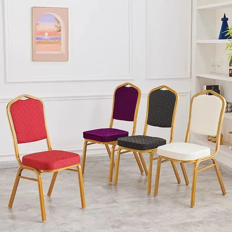 Cheap Stackable Gold Party Red Event Wedding Hotel Banquet Church Chairs