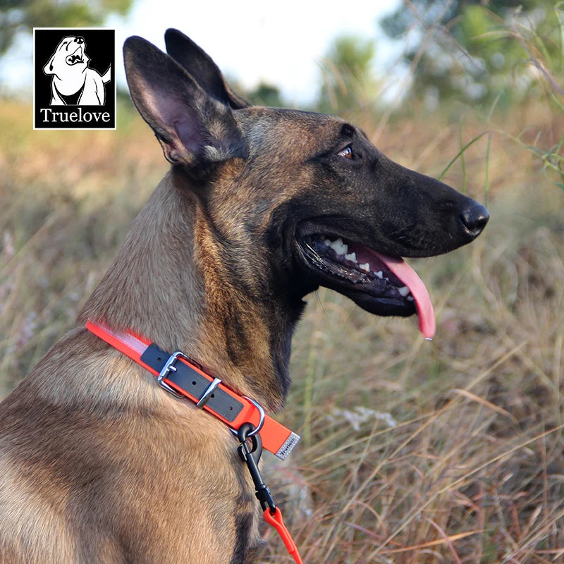 Truelove Adjustable Waterproof PVC Dog Collar Durable Comfort Pet Cat Puppy Safety Reflective Soft Training Collar Pet Suppli