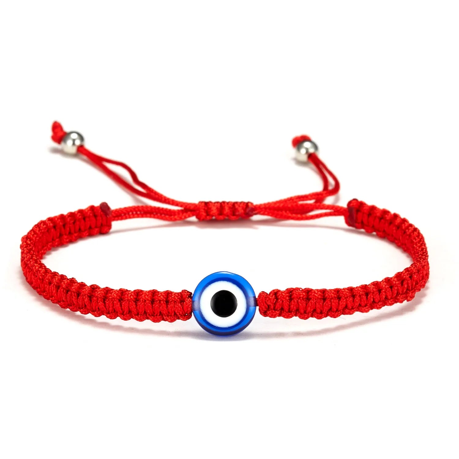 Manufacturer's Direct Sales New Blue Eyed Evil Eyed Red Rope Bracelet Versatile Creative Palm Two Round Bead Blue Eyed Bracel