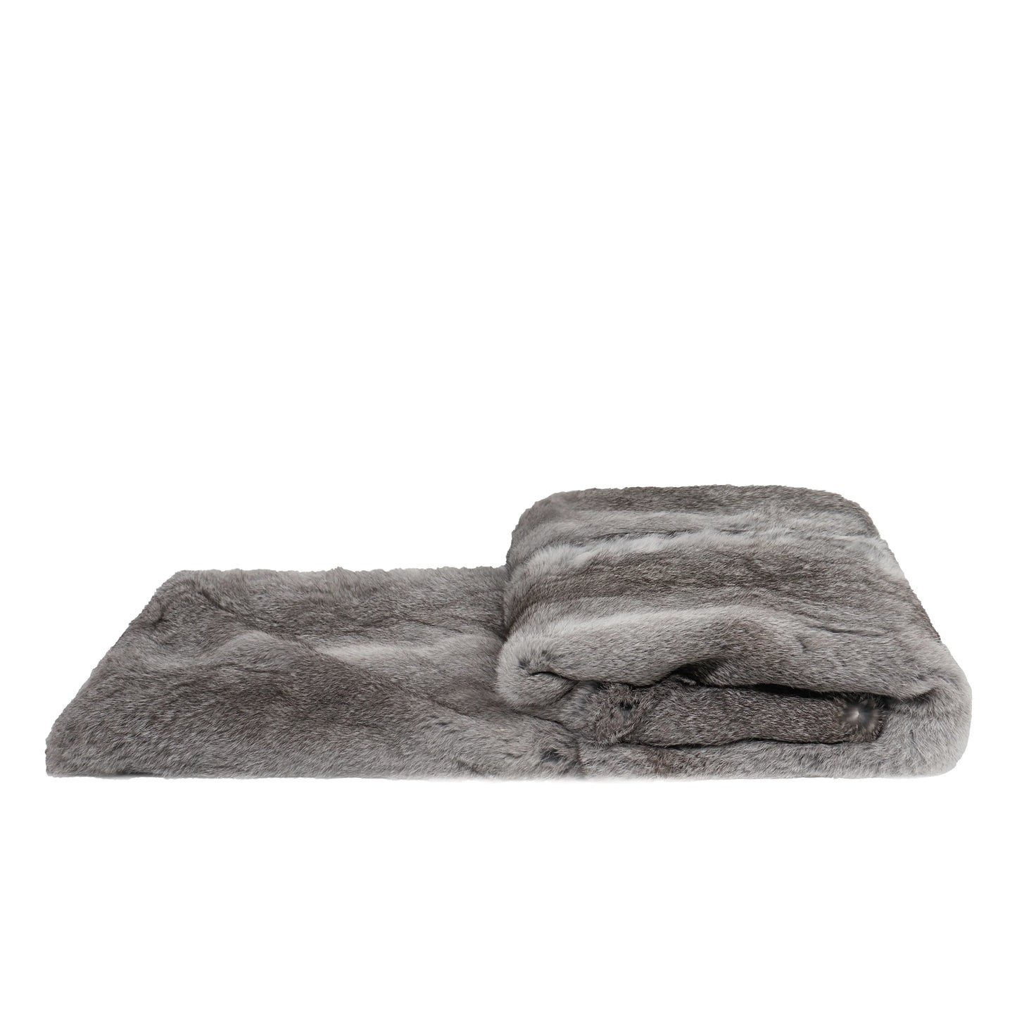 Tiff Home's New Japandi Style 70*240cm Grey Organic Plush Throw Blanket Comfortable Cony Hair for Home Decor