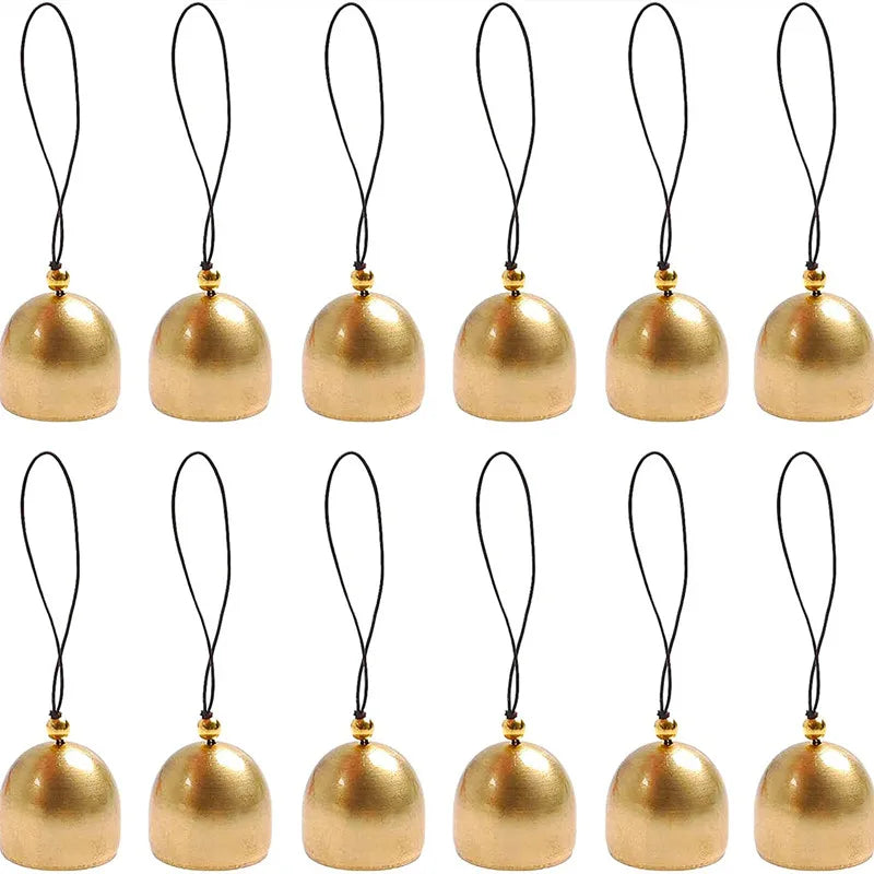 Vintage Copper Christmas Craft Bell Mini Decorative  Jingle Bell Ornament for Wind Chimes Making Dog Cat Training