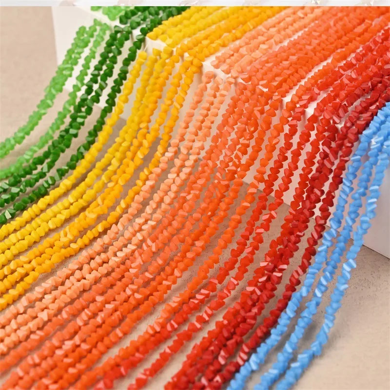 JC Crystal 2mm-6mm Stock Colorful Triangle Shapes Faceted Crystal Beads for Jewelry Making  Crystal Beads Wholesale Bulk