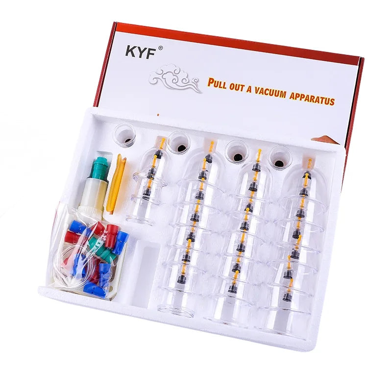 Traditional Chinese Medical Apparatus-No Fire Hijama Ventouses Therapy Set 32 Pcs Cupping Therapy for Body Applicable Apparat