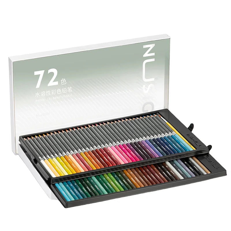 Deli NS731-72 72pcs/box Water-soluble Colored Pencils Art Students' Colored Brush 24box*72pcs=1728pcs Per Carton Set