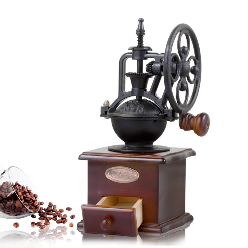Retro Manual Coffee Grinder  Mill Ferris Wheel Design Coffee Maker Machine Hand Coffee Bean Grinding Machine